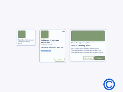Same UI Different Card Usage branding design figma product design prototyping ui ui design ux research