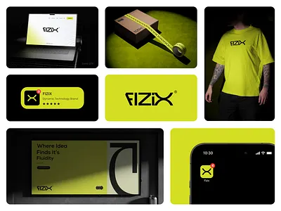 FiziX Brand Identity Design brand identity branding creative icon custom typography design graphic design illustration letter logo logo logotype premium typography trendy logo typography vector visual identity wordmark