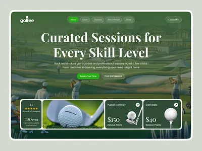 Luxury golf club website booking platform coaching app creative design fitness platform future ui golf app golf booking website golf club golf website golf website design landing page luxury lifestyle mobile product design saas website sports booking sports tech training platform web design website