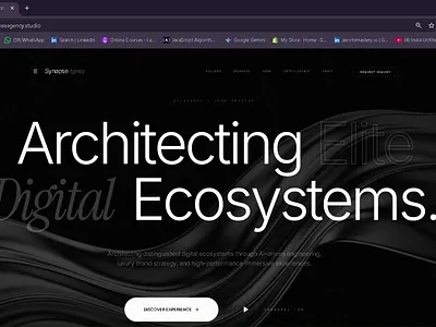 Synapse Agency | Redefining Digital Ecosystems with Vibe Coding ai design app design creative agency digital ecosystem full stack development interactive design luxury branding minimalist ui premium design saas landing page synapse agency tech startup uiux design vibe coding web design trends 2026
