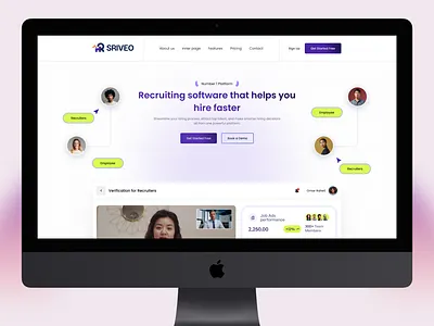 Recruitment / Hiring SaaS Software Landing Page app branding design ecommerce ecommerce website desing figma hiring saas home page design hiring saas landing page design home page ui design landing page ui design saas home page desing saas landing page design ui ui ux design ux