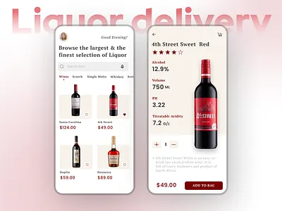 Liquor Delivery 3d animation deliveryapp graphic design icoderz liquor logo motion graphics ui