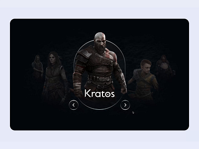 God of War / Character Page animation character creative design game god of war hero interaction landing page playstation website