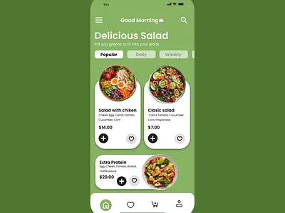 UI Exploration Food App branding ui