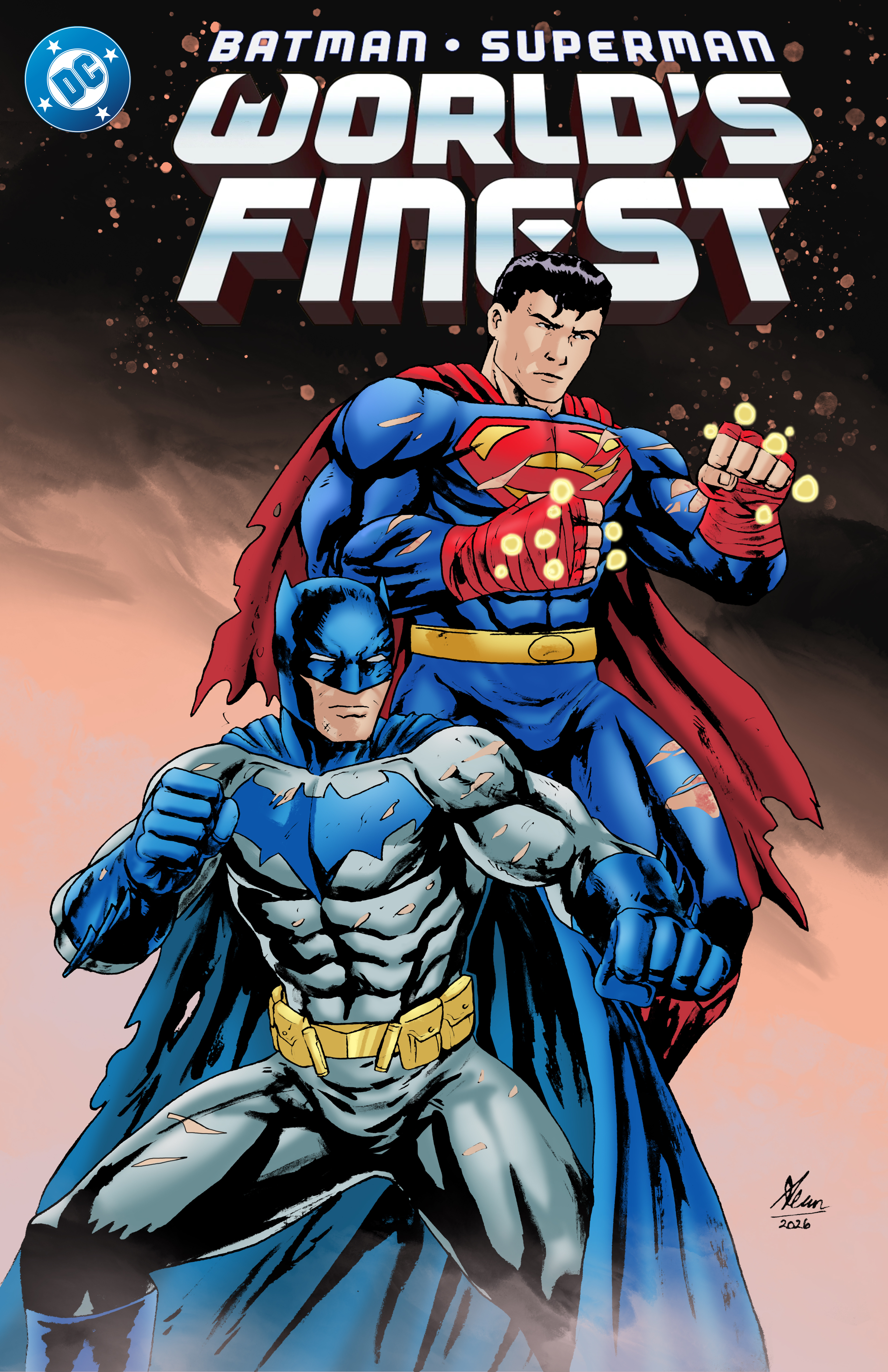 Batman / Superman - World's Finest artist artwork batman book cover branding character illustration comic artist comic cover comic style cover artist dc comics dcko design drawing hero illustration justice league layout poster superman