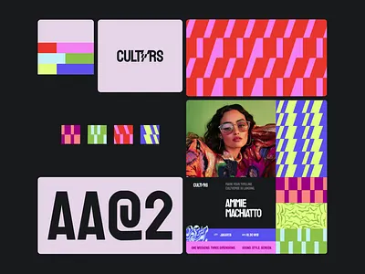 CULTVERSE - Contemporary Culture Festival Visual Identity animation brand identity branding colorful event branding event design event logo festival graphic design identity design logo logotype motion graphics music festival pattern supergraphic typography wordmark