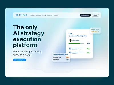 Profit Landing Page design graphic design ui