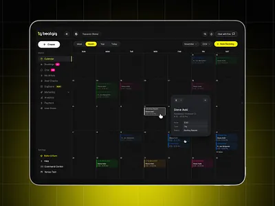 BeatGig: Events Calendar booking calendar dark dark theme design entertainment product design ui uiux ux webplatform