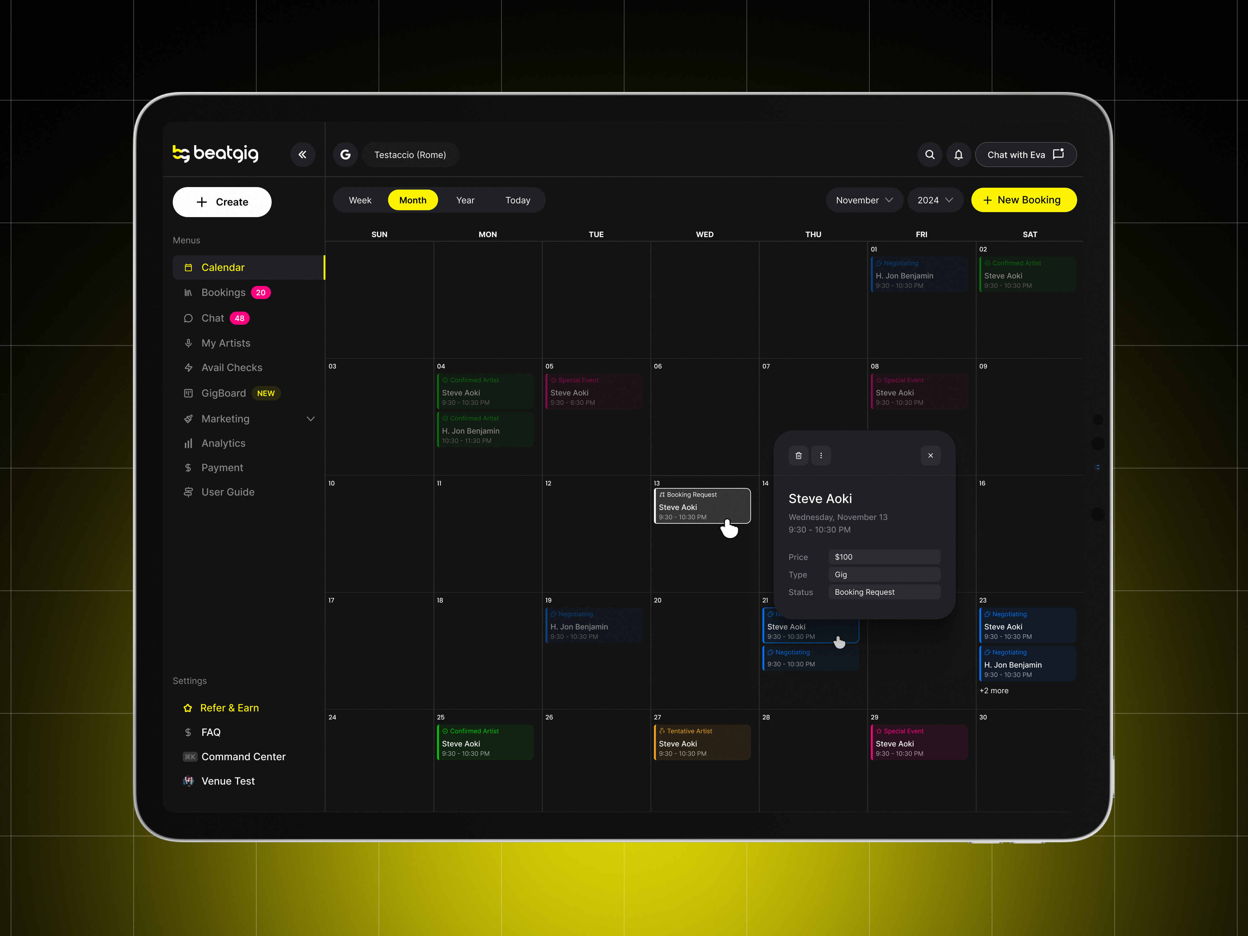 BeatGig: Events Calendar