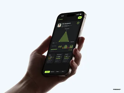 PlayerUp App — Score Screen analytics charts coaching dark ui dashboard data visualization design system figma fintech ui interaction design interface design ios design mobile app design performance tracking product design saas sports app ui design ux design visual design
