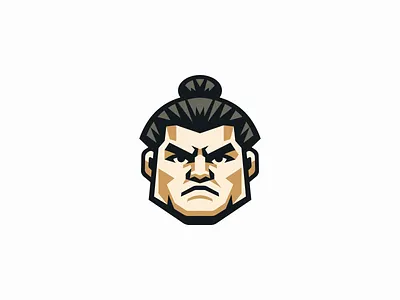 Geometric Sumo Fighter Logo branding design emblem face fighter geometric icon identity illustration japan logo man mark martial arts portrait sports sumo symbol vector