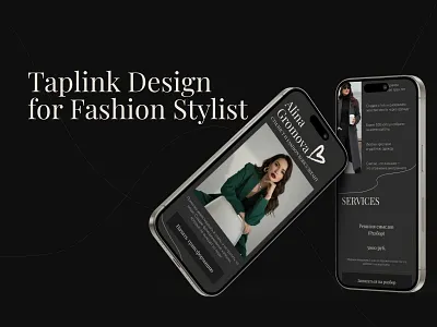 Taplink Design for Fashion Stylist branding design taplink typography ui ux web