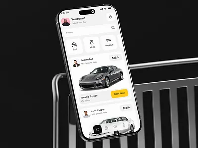 Car Rental Booking App UI – Ride Sharing Mobile App UX Design app booking car car booking car rental design mobility modern rental ride booking ride sharing startup taxi booking transportation uber ui vehicle rental web