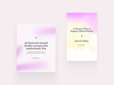 Social media posts ai wellness app minimal interface mobile ui concept modern healthcare ui product showcase
