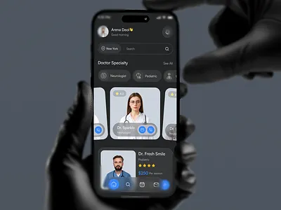 AI Doctor Appointment Mobile App ai healthcare app appointment booking booking consultation design doctor appointment doctor finder health healthcare hospital medical modern patient startup telemedicine ui web