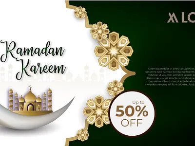 Elegant Ramadan Kareem Banner Design 2026 | Islamic Luxury Gold banner branding crescent eid gold graphic design islamic kareem mosque motion graphics mubarak ramadan socialmedia ui