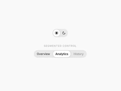 Segmented Control Interactions (Code) code control dark interactions light mode segmented tabs