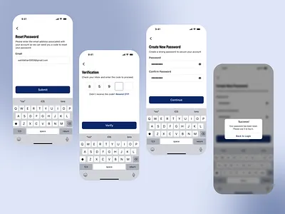 Reset Password UI otp password resetpassword