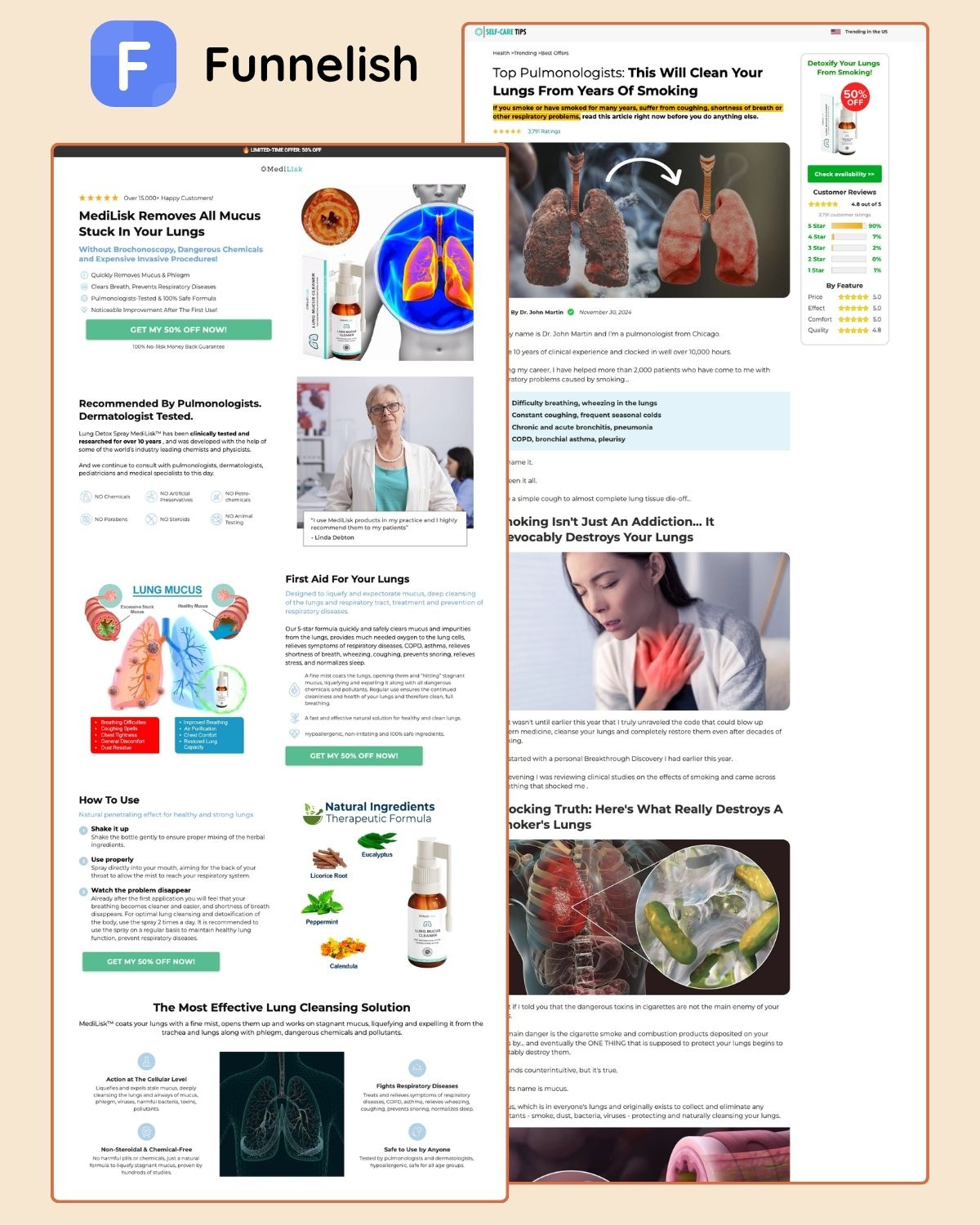 Medilisk Funnel | Funnelish Template funnelish funnelish expert funnelish landing page funnelish template medilisk funnel sales funnel