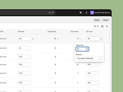Establishing an inventory management system at Shopify ecommerce inventory shopify ui