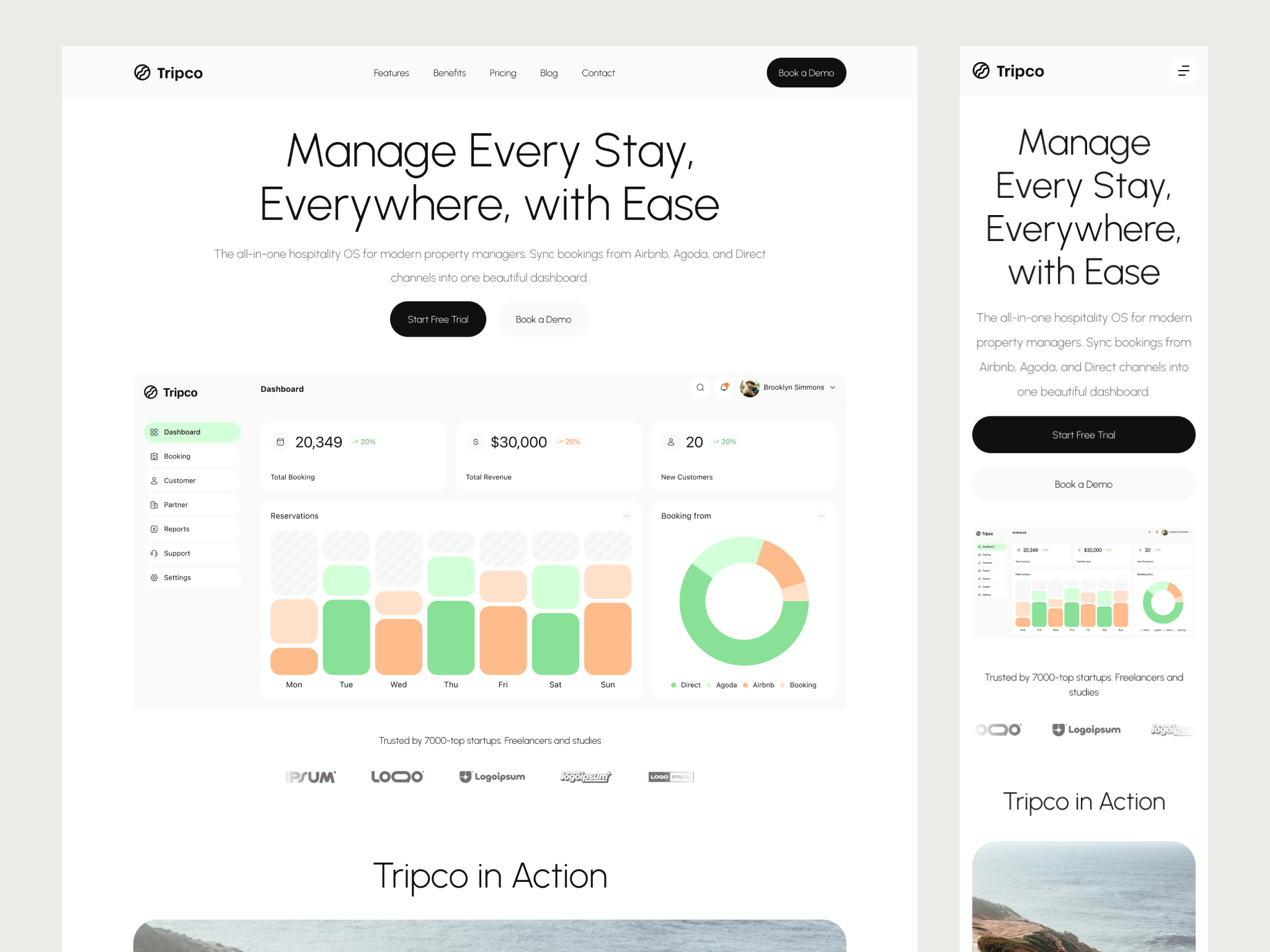 Example of Minimal Framer Landing Page Design