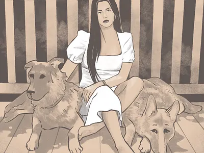 Lana Del Rey | Film & Music Inspired Illustration Series digitalillustration flatdesign illustration minimal music stylized texture