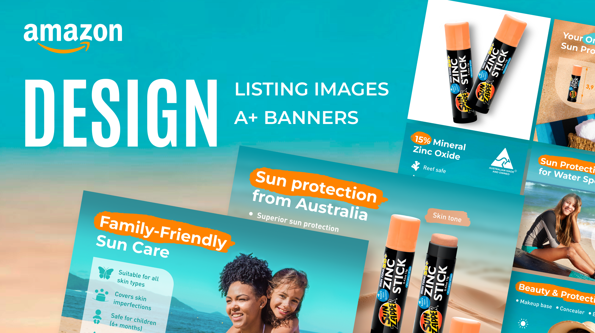 Innovative Sun Protection Products Amazon Banners a content amazon a content design amazon branding amazon listing design amazon product content amazon product images amazon product page design amazon product pages amazon storefront design brand identity for amazon brand store design brand story brand storytelling design creative amazon banners digital store design ecommerce branding ecommerce design ecommerce graphic design product listing optimization product photography for amazon