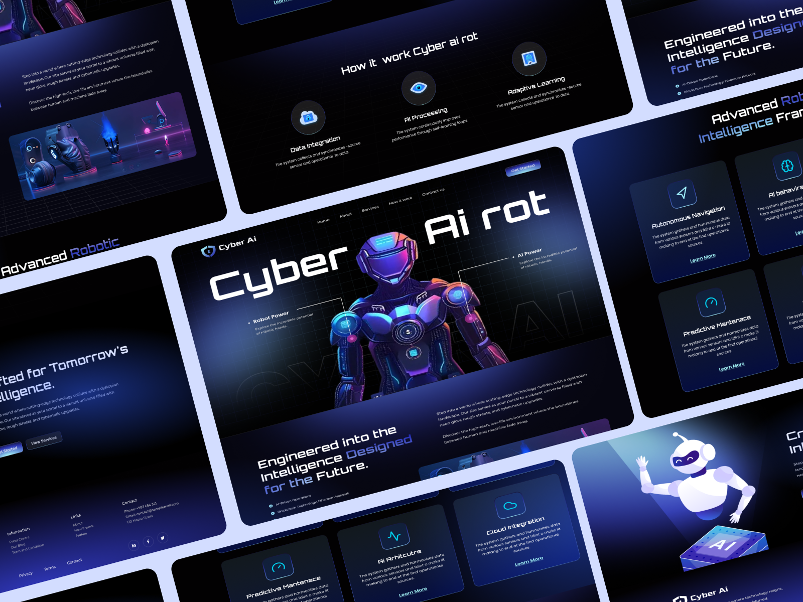 Cyber Security AI Website Design ai website cyber website cybersecurity dark dashboarddesign illustration landing page landingpage mobiledesign saaswebsite techwebsite webdesign website