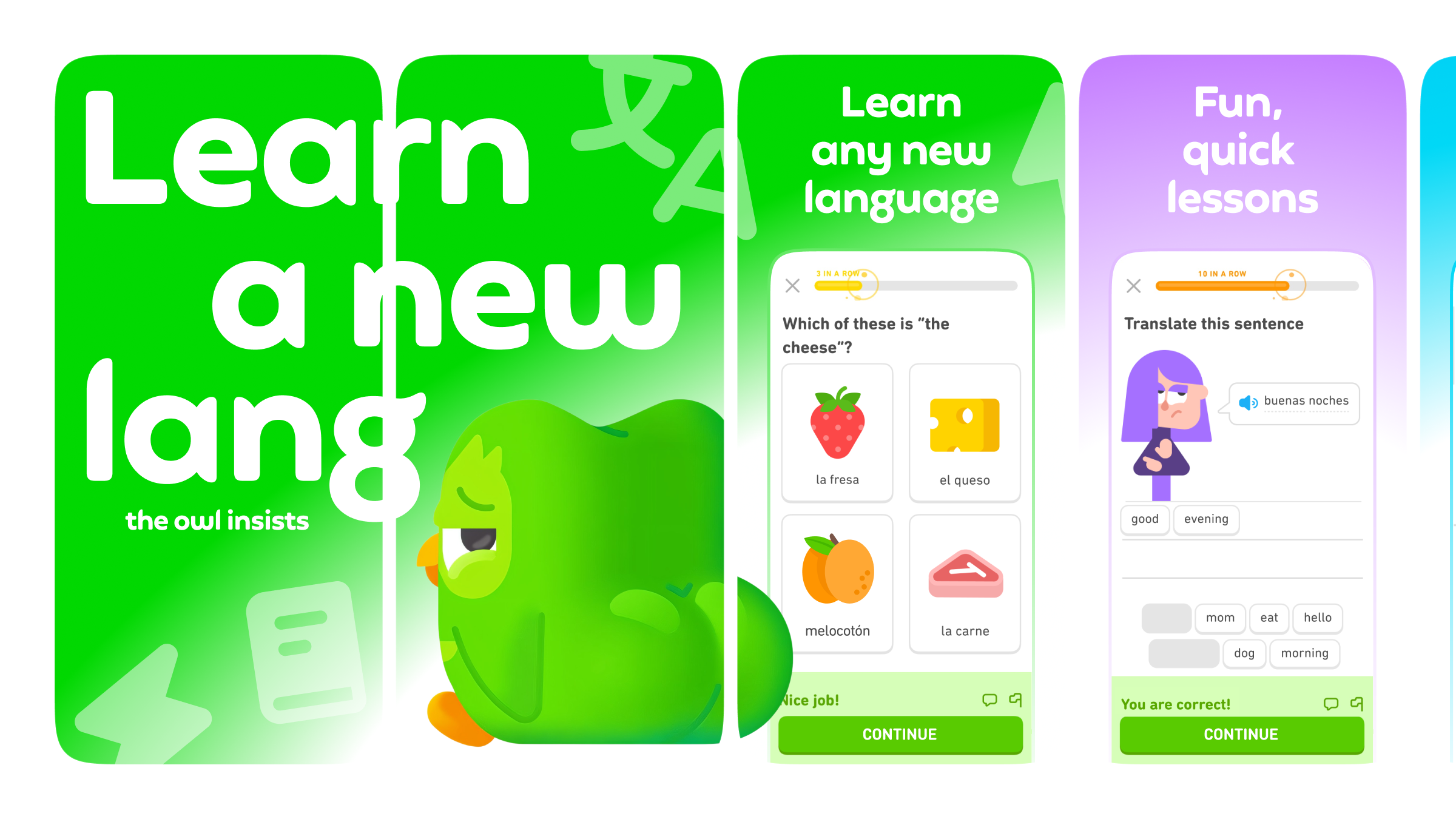 App Store Screenshots Concept | Duolingo: Language Learning app branding app design app marketing app store app store optimization app store screenshots aso conversion optimization creative direction duolingo google play ios design language learning mobile app design mobile ui product design screenshot design store listing ui design visual design