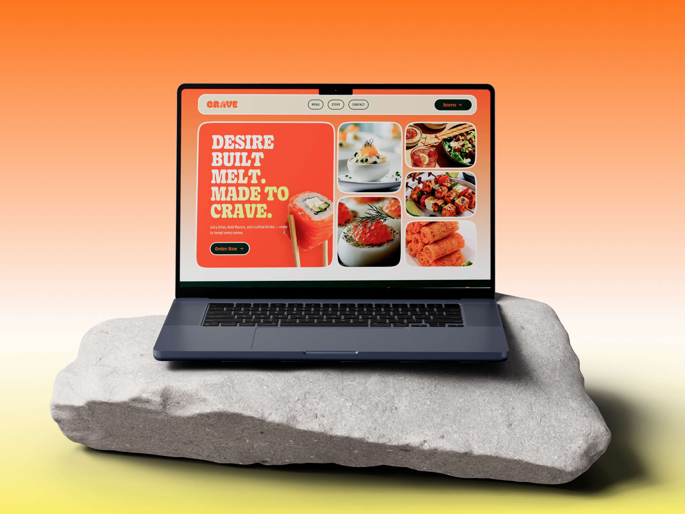 Example of Crave | Food & Drink Website Design
