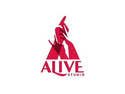 ALIVE bradning concert guitar hands identity logo music party sound studio