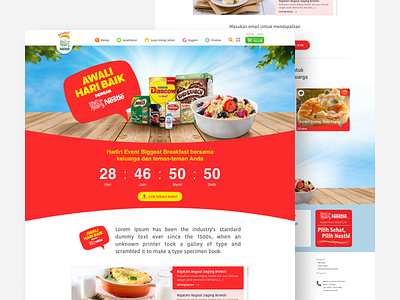 Microsite Campaign Awali Hari Baik by Nestlé branding design microsite ui ui website ux ux website website