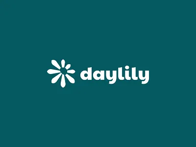 Daylily flower logo nature simple