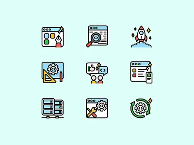 Tech Icons figma icon illustration ui website