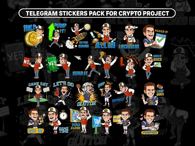 TELEGRAM STICKERS PROJECT crypto crypto stickers graphic design illustration stickers pack telegram