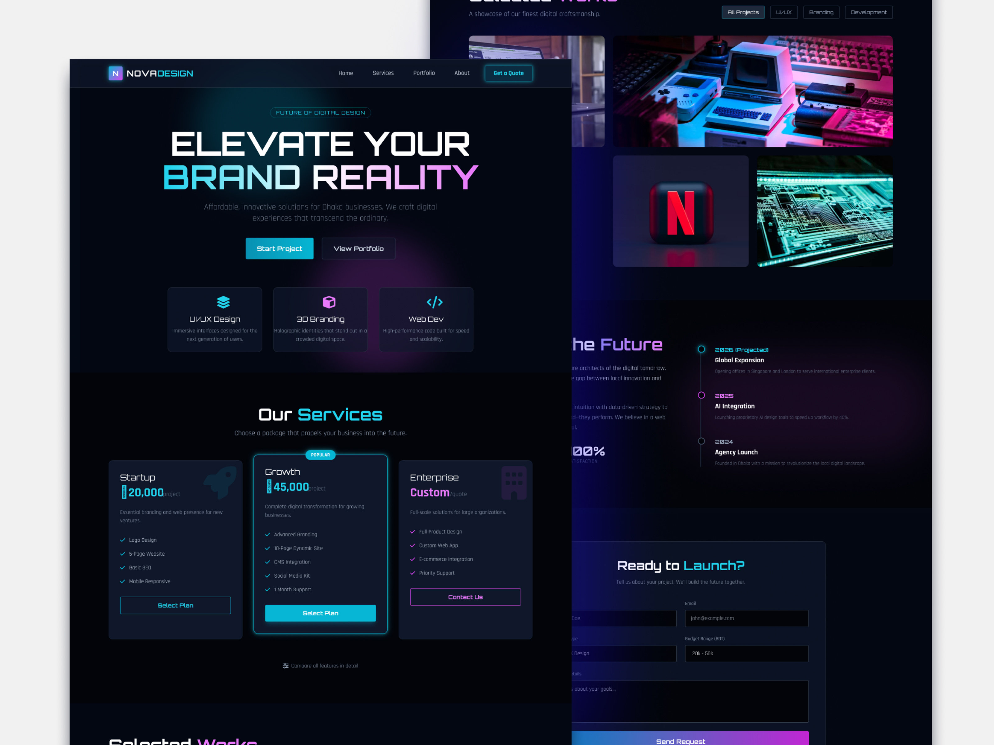 NOVADESIGN Future of Digital Agency Website