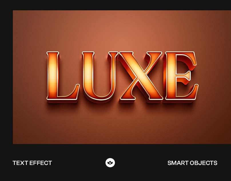 Luxe Text Effect design effect graphic design luxury photoshop solasome template text typography