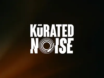 🎧 KŪRATED NOISE | Brand Identity blackandwhite branding design geometric glitch icon identity kurated logo logotype minimalist monogram music noise record sound turntable typography underground vinyl