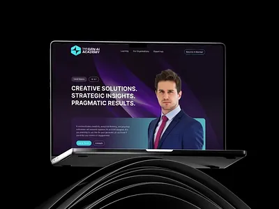 AI Academy Landing Page ai academy ai design corporate website creative web dark ui dashboard style digital branding education platform figma design gradient design hero section landing page design minimal ui modern website saas website startup website tech website ui design ux design web design
