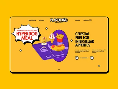 Planetono: Fast-Food Chain Website Scrolling Animation 3d design design studio development landing ui ux web website website design website development