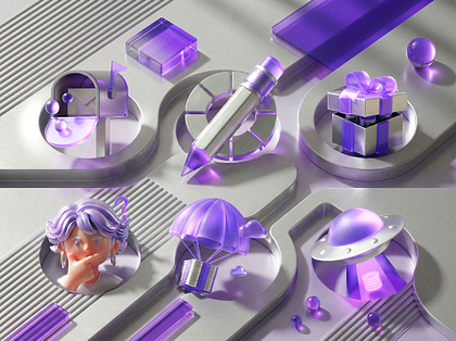 Presentation 3D Icons