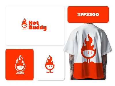 Hot Buddy — Minimalist Mascot Branding apparel design brand identity branding branding identity character design design graphic design hot buddy illustration logo logo design mascot logo minimalist logo spicy logo symbol vector vector art