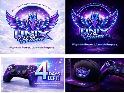 Unit 4 Heaven 3d animation branding graphic design logo