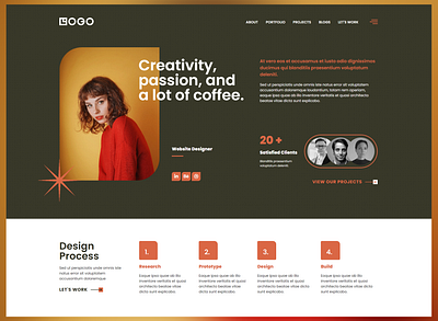 Portfolio Hero Section - Web Design design elementor portfolio site sites web design wordpress