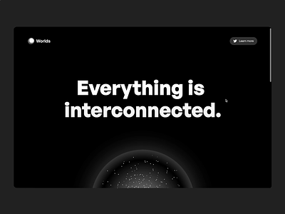 Everything is interconnected animation black dark graph luxury motion motion graphics space tool webdesign website