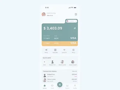 Fintech Mobile App – Wallet & Card Management UI app app figma banking app card design fintech modern motion graphics ui uiux wallet wallet app