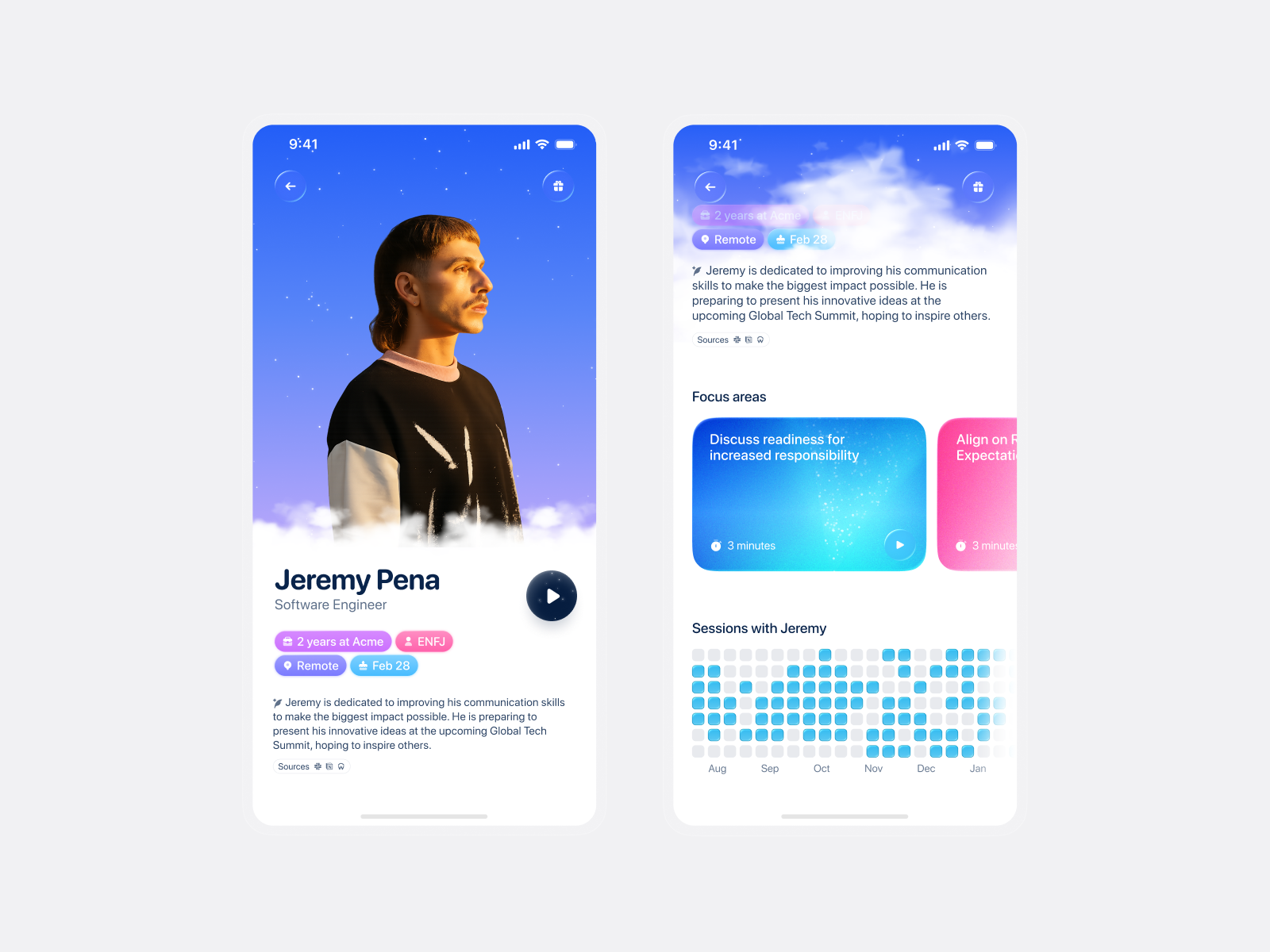 Elevate - Concept Coaching App design illustration mobile ui ui uidesign uidesigner uiux ux uxdesign