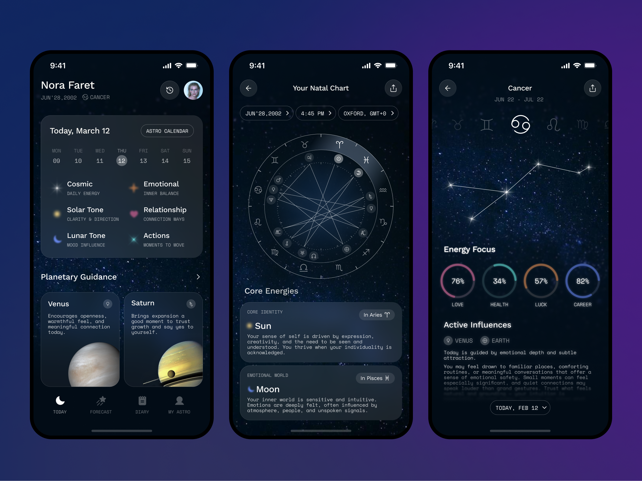 Astrology & Horoscope Mobile App Design android app design astrology cosmos design editorial horoscope interface ios layout magic mobile app numerology palm reading prediction spiriyuality ui ux website zodiac