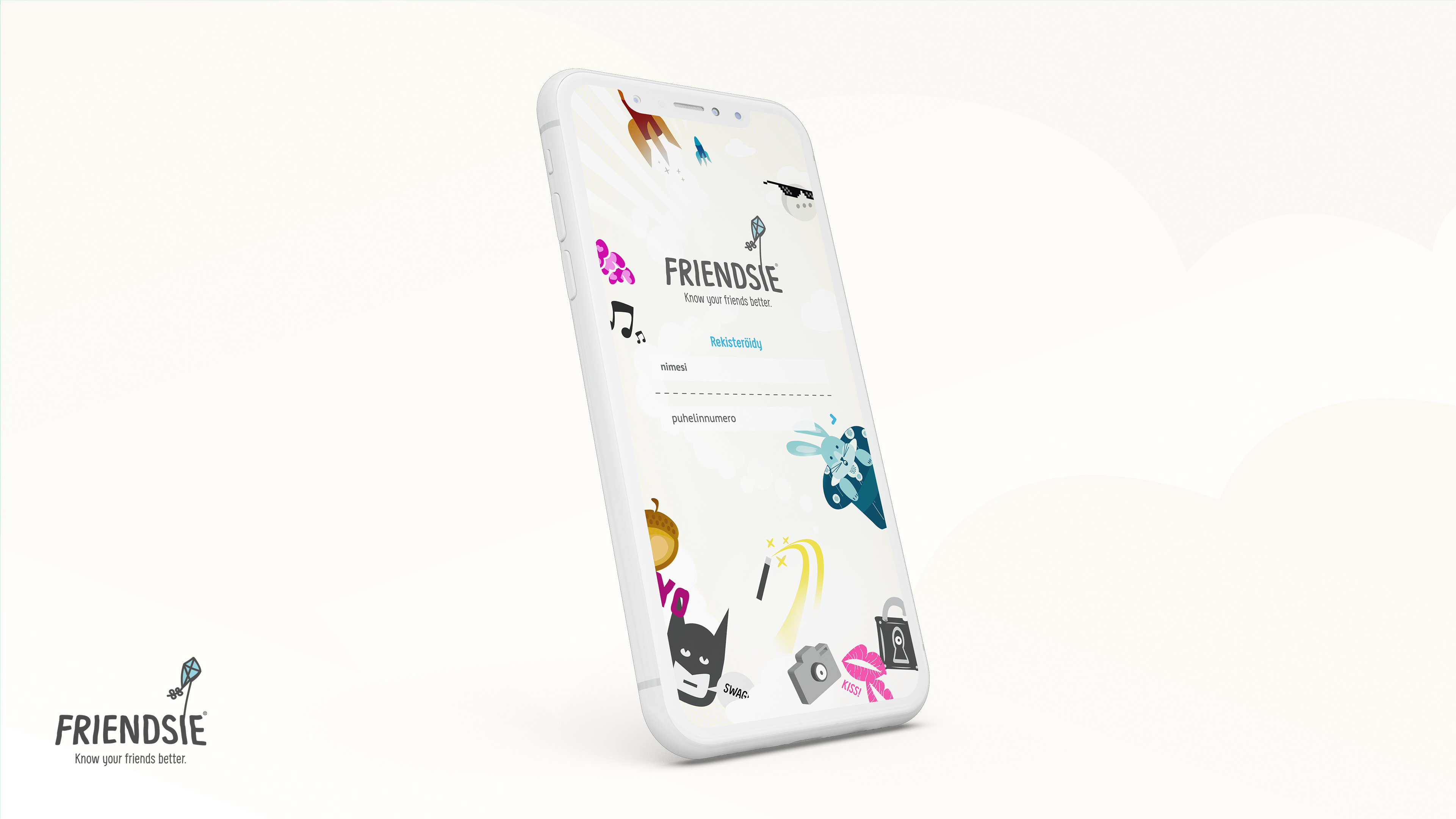 Friendsie branding design graphic design illustration ui