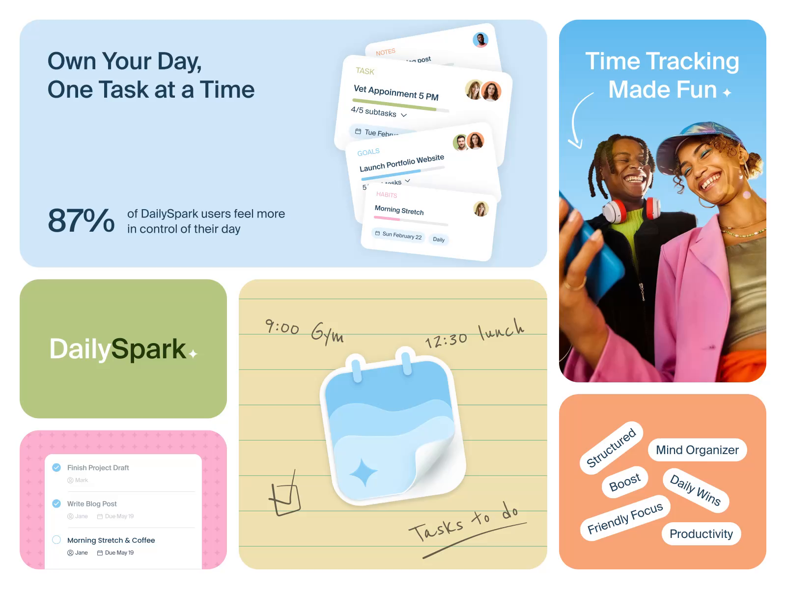 DailySpark — Self-Management App Branding